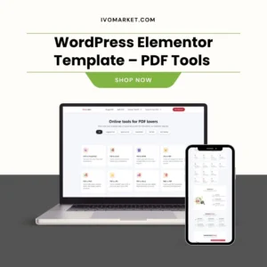 WordPress Elementor Template – PDF Tools SaaS Website